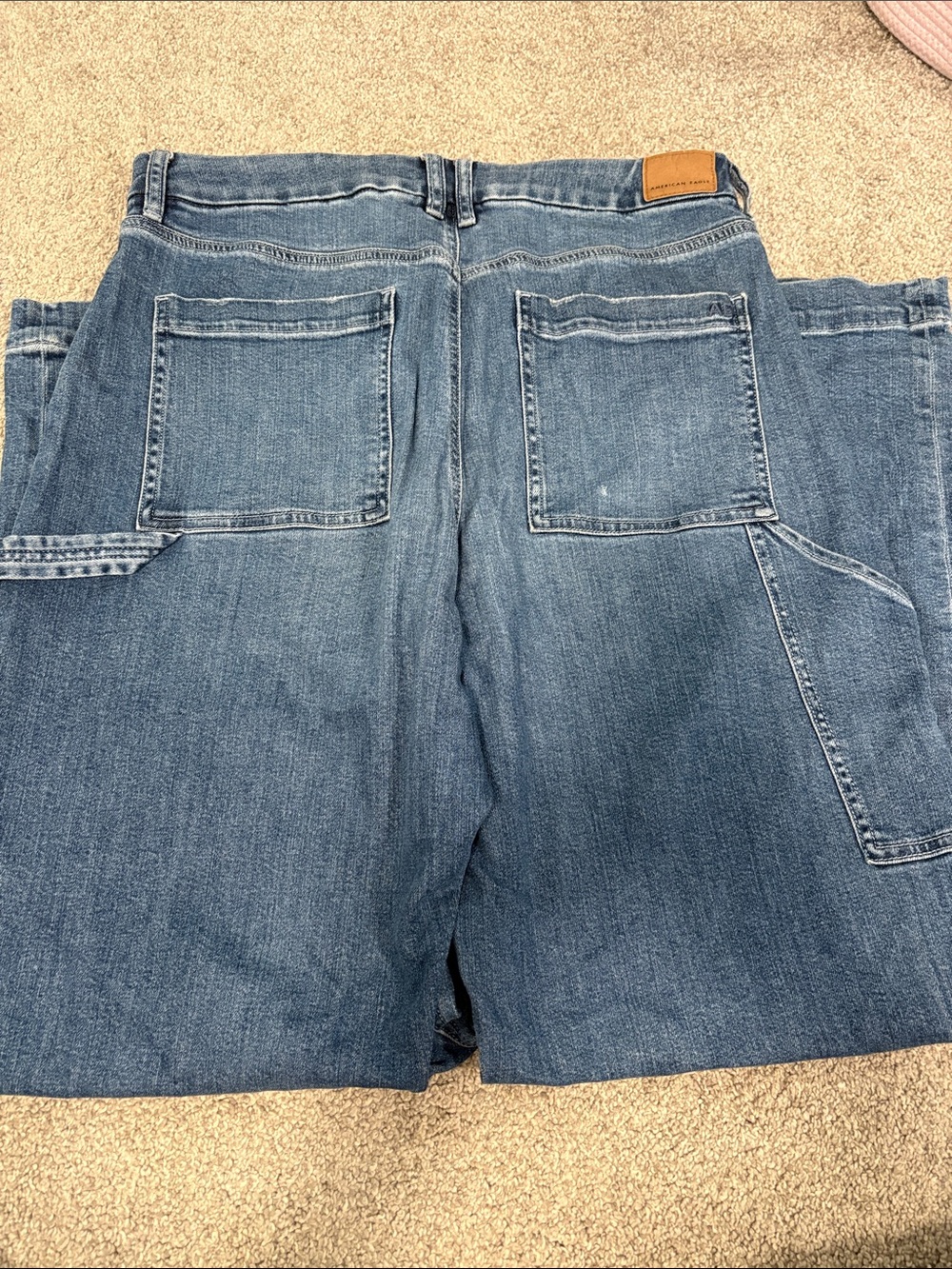 American Eagle Curvy Super High Ruse Baggy Wide Leg Jeans - Picture 6 of 7